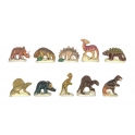 Complete set of 10 feves Les dinosaures