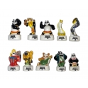 Complete set of 10 feves Kung-fu panda 3