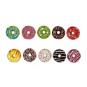 Complete set of 10 feves Donuts tendance