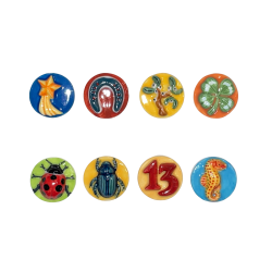 Série complète de 8 fèves Banette - Porte-bonheur I 2004