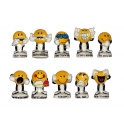 Complete set of 10 feves Smiley catcheur