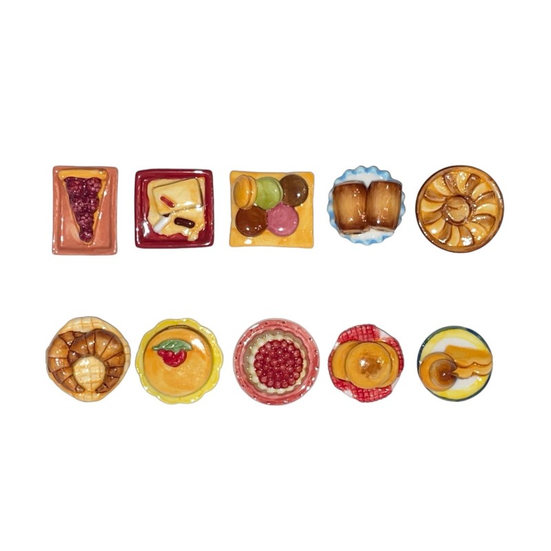 Série complète de 10 fèves Pâtisseries et viennoiseries 2007