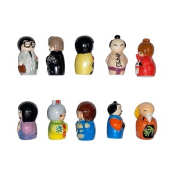 Série complète de 10 fèves Messagers du bonheur 2011