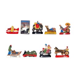 Série complète de 9 fèves Carnets de voyage 2012