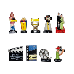 Série complète de 9 fèves L'épiphanie fait son cinéma 2012