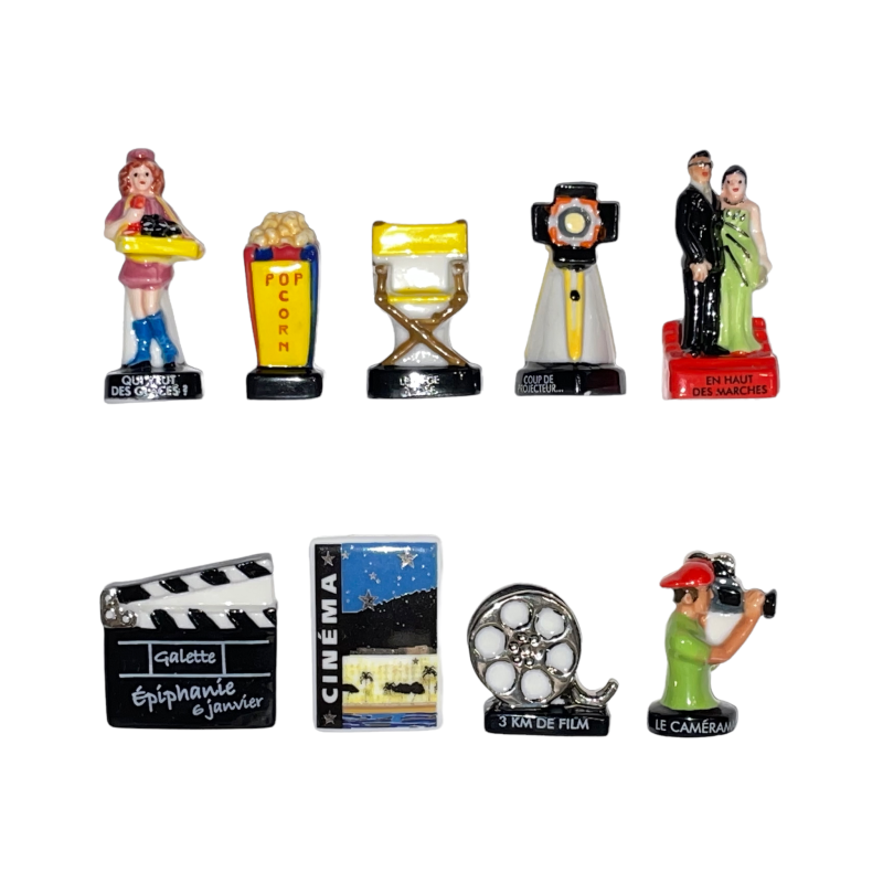 Série complète de 9 fèves L'épiphanie fait son cinéma 2012