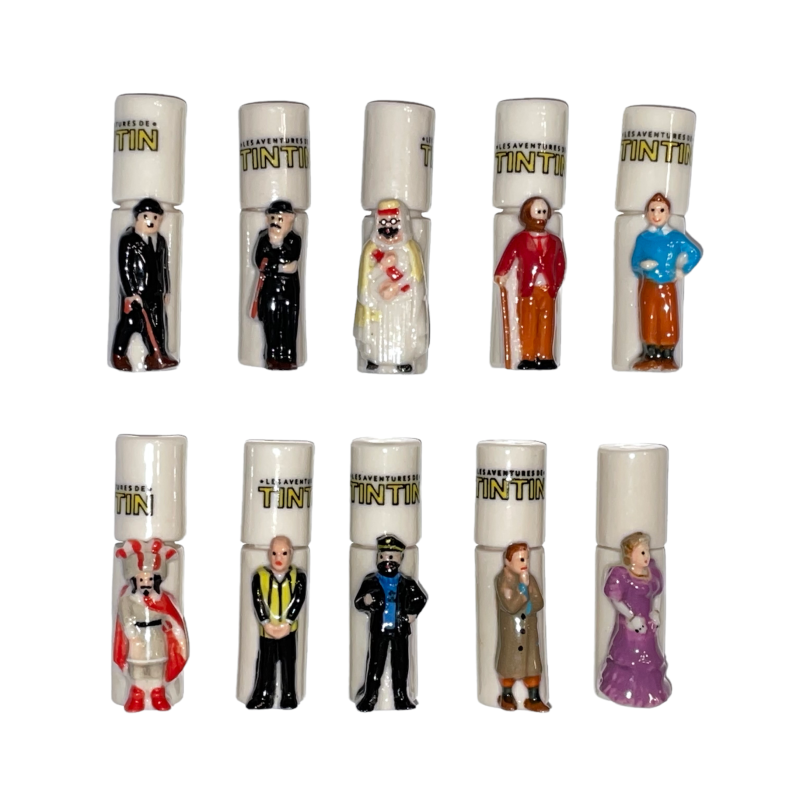 Série complète de 10 fèves Tintin énigmes 2016