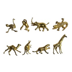 Série complète de 8 fèves Les animaux sauvages