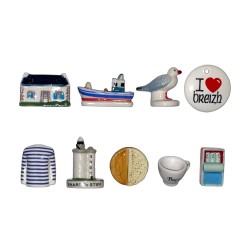 Série complète de 9 fèves Destination Bretagne 2026