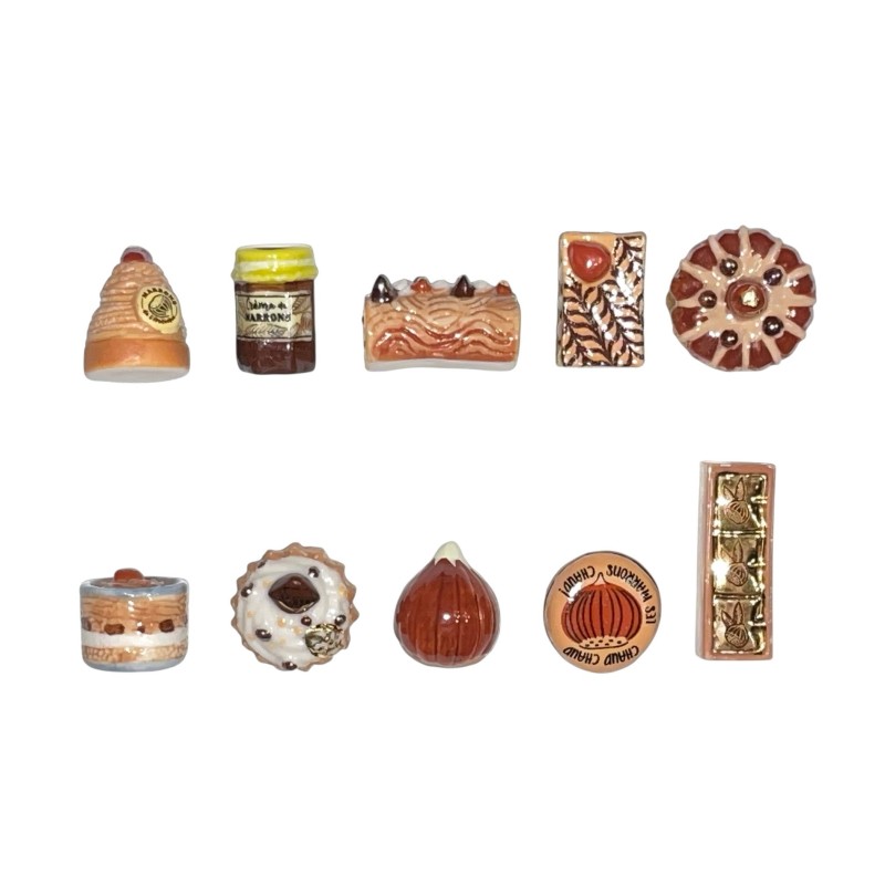 Série complète de 10 fèves Chaud chaud les marrons 2026