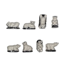 Série complète de 8 fèves Izzo - L'ours blanc 2026