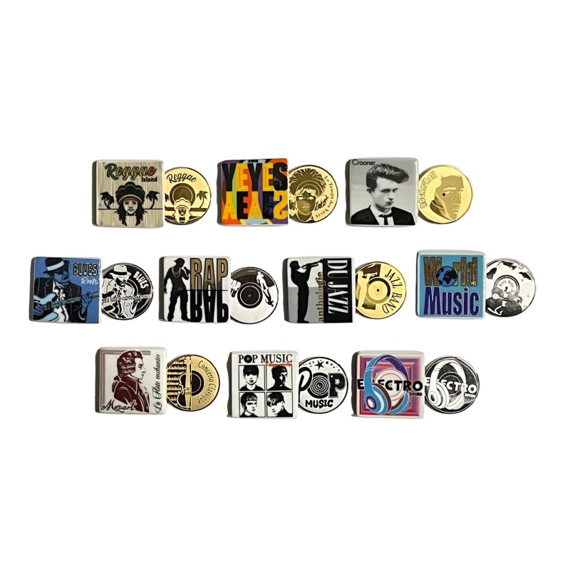 Série complète de 20 fèves Disques d'or et platine et Vinyles collector 2026