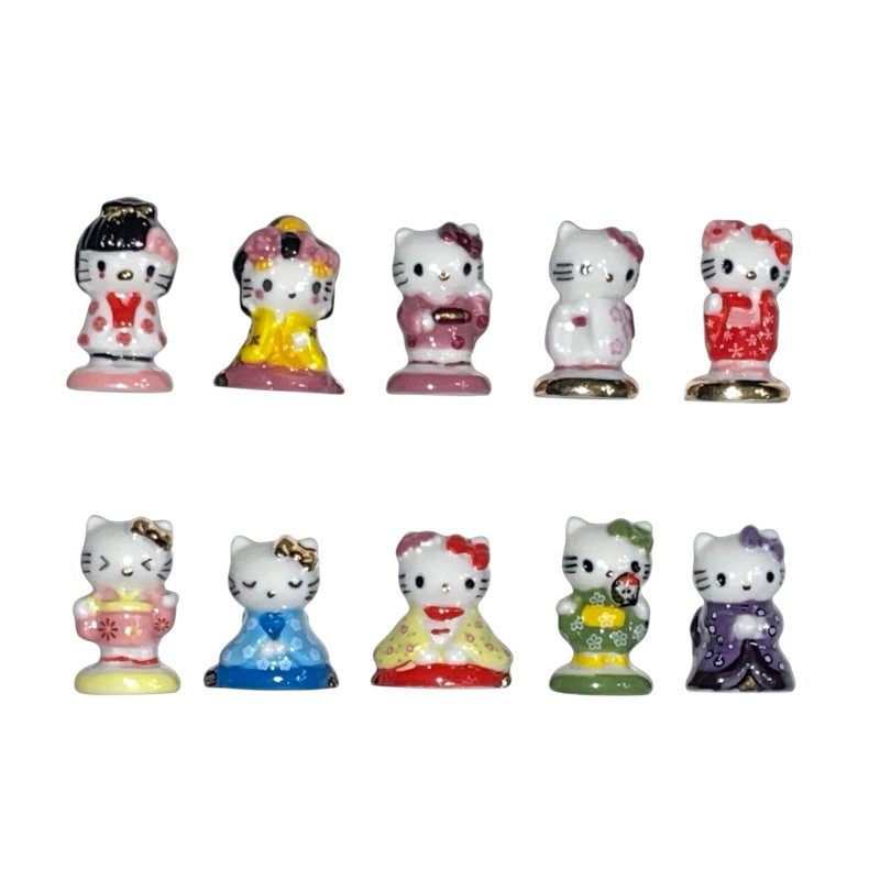 Série complète de 10 fèves Hello Kitty kimono 2026