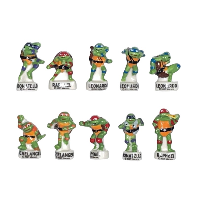 Série complète de 10 fèves Les Tortues Ninja 2026