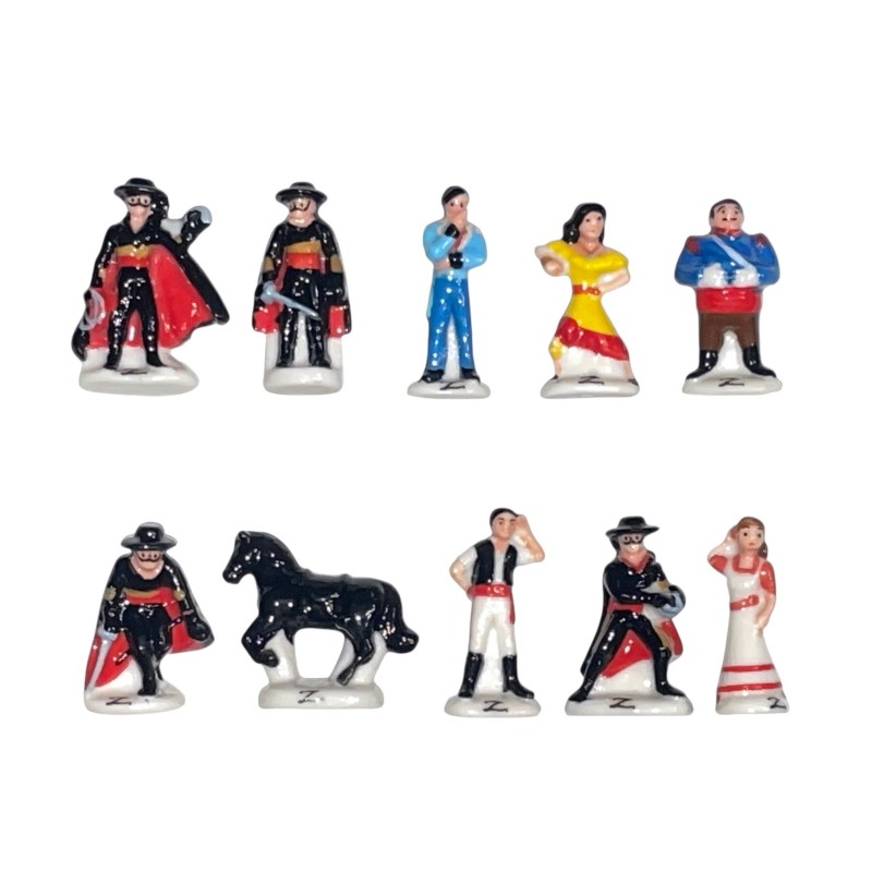 Série complète de 10 fèves Les chroniques de Zorro 2026