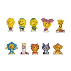 Série complète de 10 fèves Mini Smiley 2026