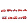 Série complète de 10 fèves Only red - Pompiers 2026