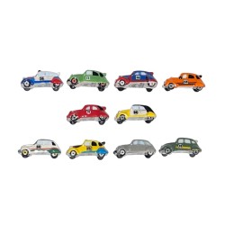 Série complète de 10 fèves 2 CV racing 2026
