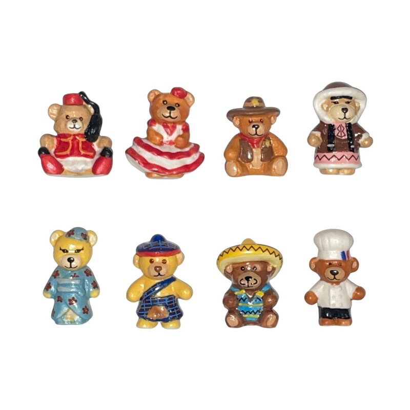 Série complète de 8 fèves Nounours du monde 2025