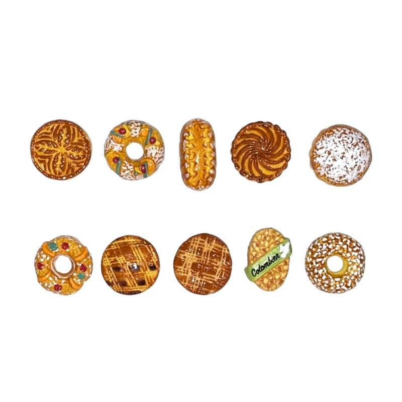 Série complète de 10 fèves Galettes & gâteaux des rois 2025