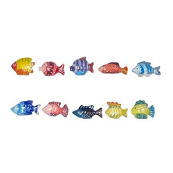 Série complète de 10 fèves Aqua couleurs 2025