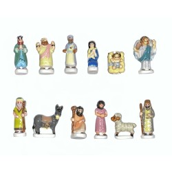Série complète de 12 fèves Crèche de tradition 2021