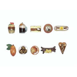 Série complète de 10 fèves Vanille chocolat 2022