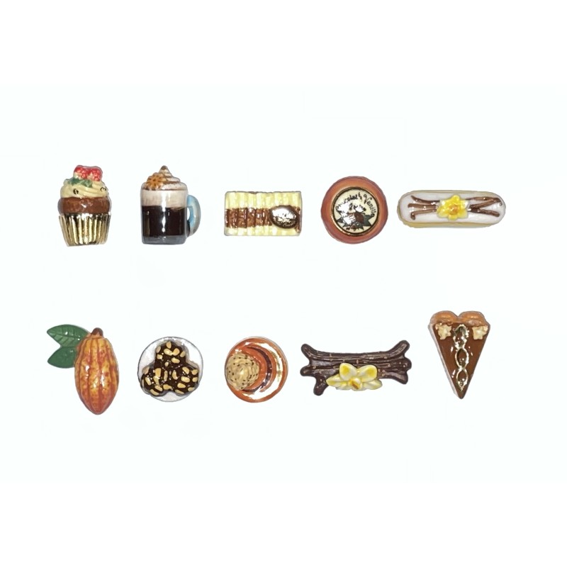 Série complète de 10 fèves Vanille chocolat 2022
