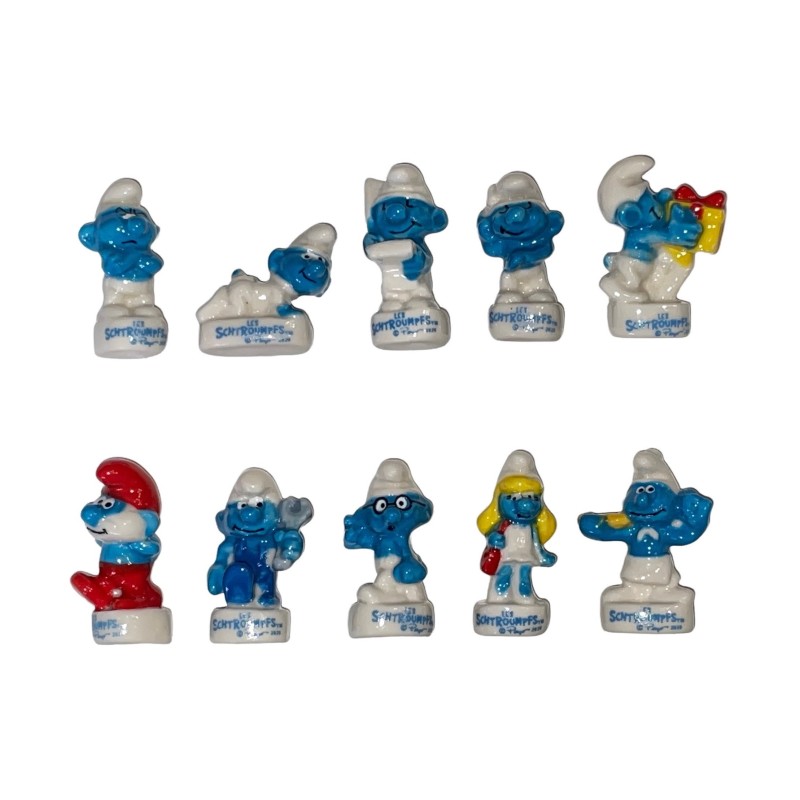 Série complète de 10 fèves Schtroumpfs 2021