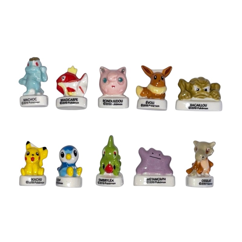 Série complète de 10 fèves Pokémon attrape-moi 2020