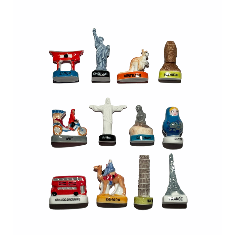 Série complète de 12 fèves Road trip à travers le monde 2021