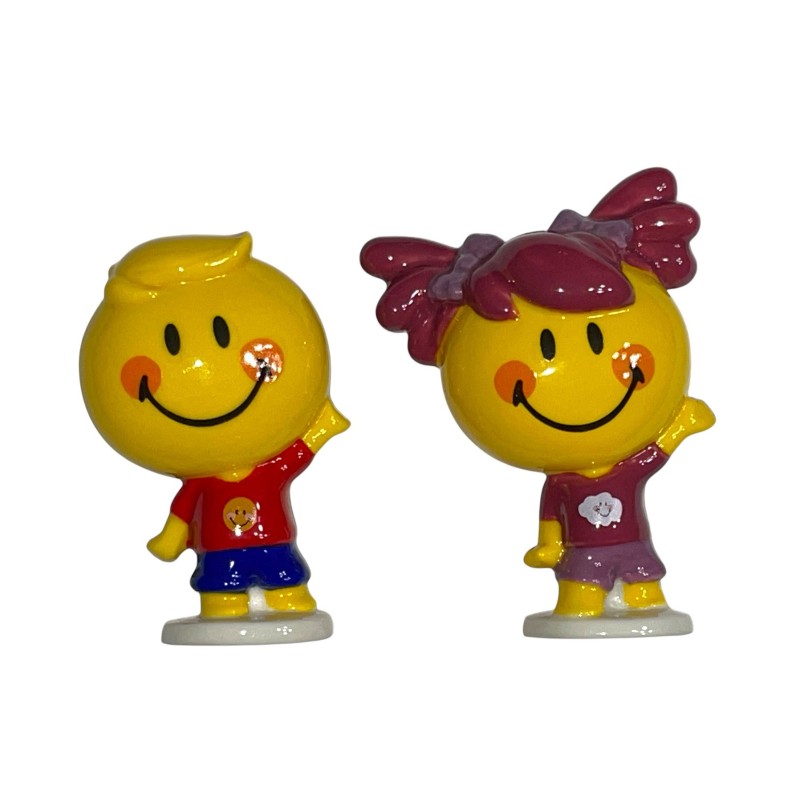 Série complète de 2 fèves Médium Mini Smiley