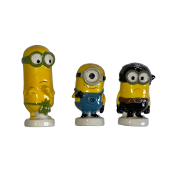 Série complète de 3 fèves Médium Les minions II