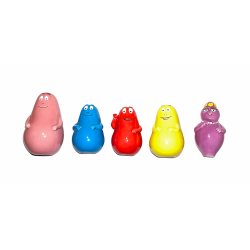 Série complète de 5 fèves Médium Barbapapa