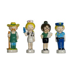 Série complète de 4 fèves Médium Métiers