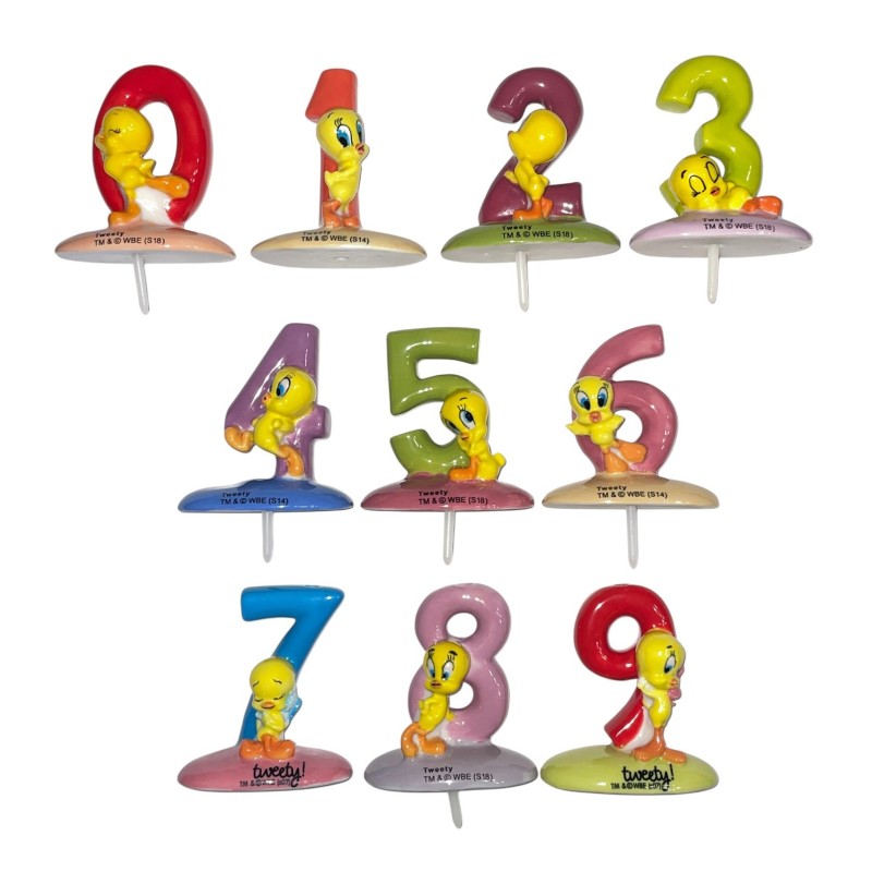 Série complète de 10 fèves Médium Tweety Porte-bougies