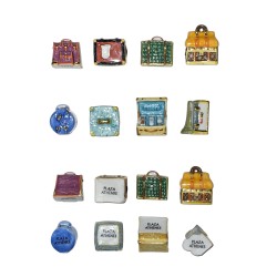 Série complète de 8 fèves Plaza Athénée - Bagages royaux 2004