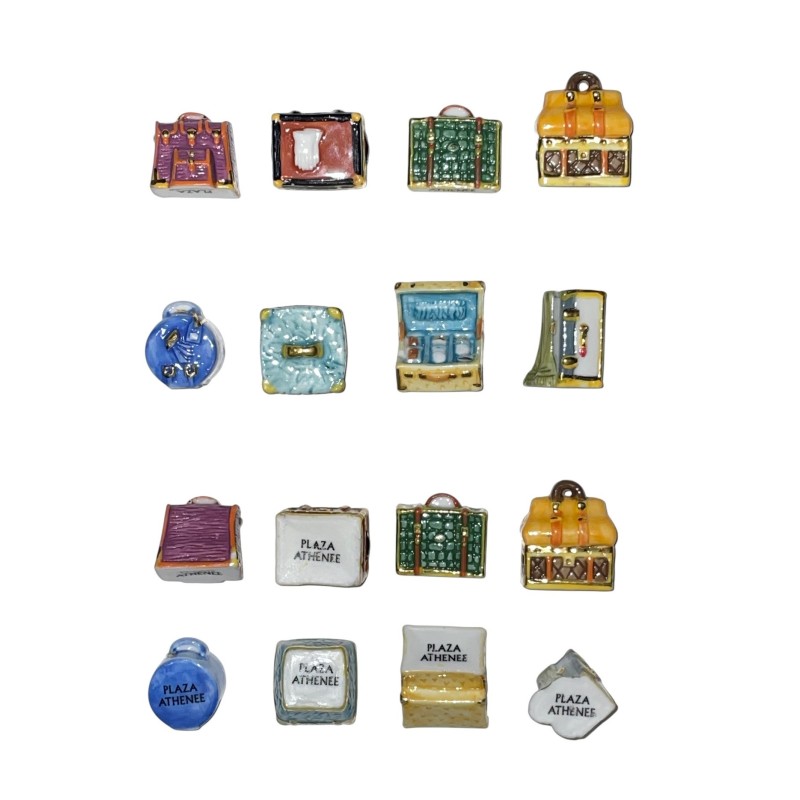 Série complète de 8 fèves Plaza Athénée - Bagages royaux 2004