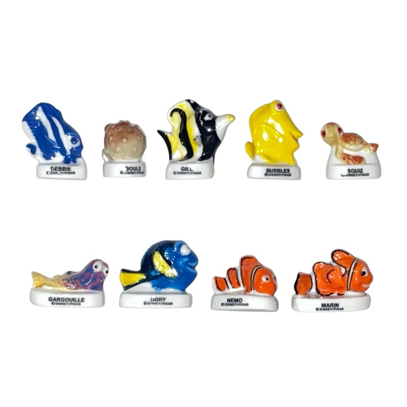 Série complète de 9 fèves Le monde de Némo 2025