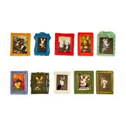 Série complète de 10 fèves Au musée des lapins crétins 2026