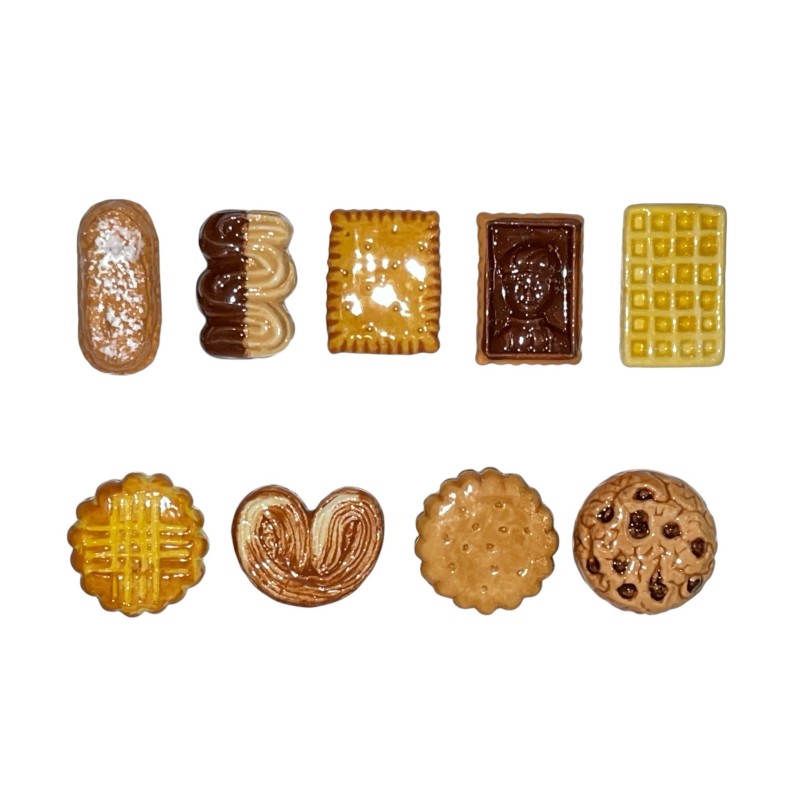 Série complète de 9 fèves Petits gâteaux du goûter 2023