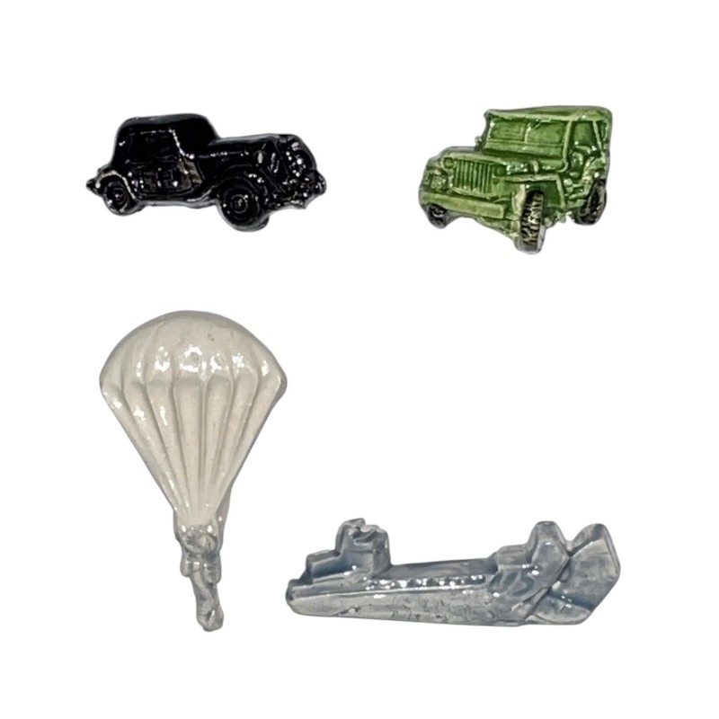 Série complète de 4 fèves Pagis - Anniversaire du débarquement 6 Juin 1944 – 1984