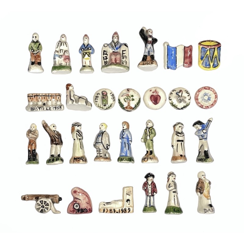 Série complète de 28 fèves Maurin - Bicentenaire de la Révolution Française