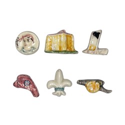 Série complète de 6 fèves La Bastille