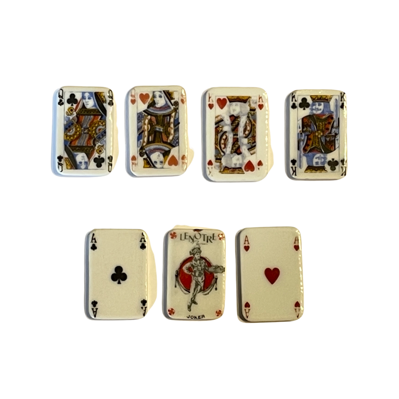Série complète de 7 fèves Lenôtre - Cartes à jouer