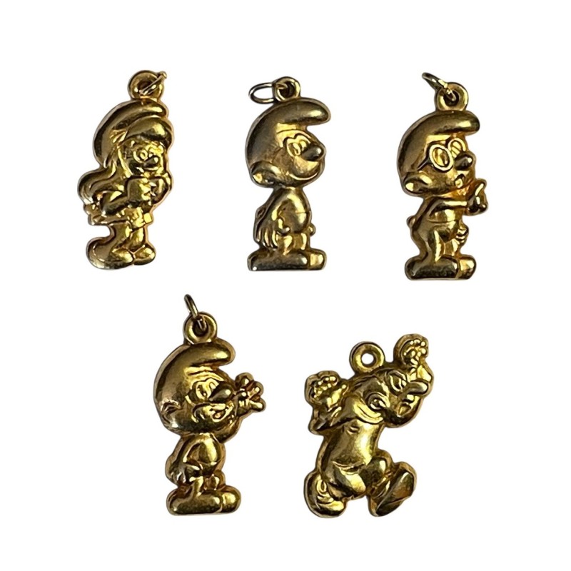 Série complète de 5 fèves Les Schtroumpfs