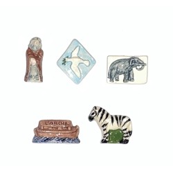 Série complète de 5 fèves Mauduit - L'arche de Noé