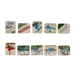 Série complète de 10 fèves Champions les rois II