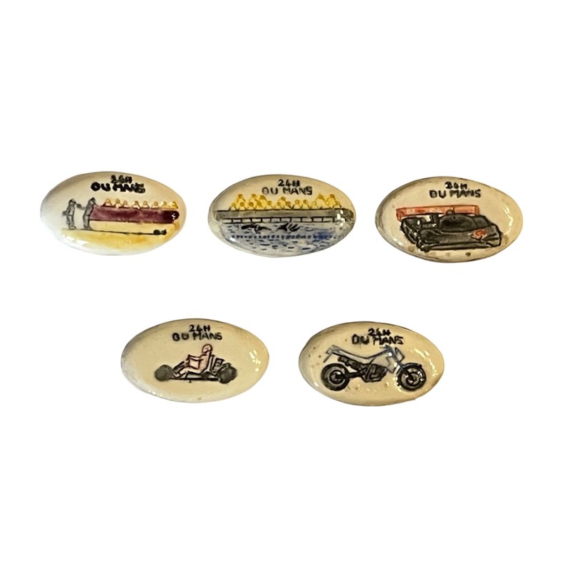 Série complète de 5 fèves Les 24 heures du Mans