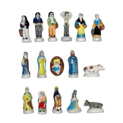 Série complète de 16 fèves Crèche